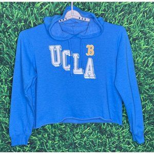 UCLA Bruins Blue Drawstring Hoodie Crop Pullover Sweatshirt Women’s Large